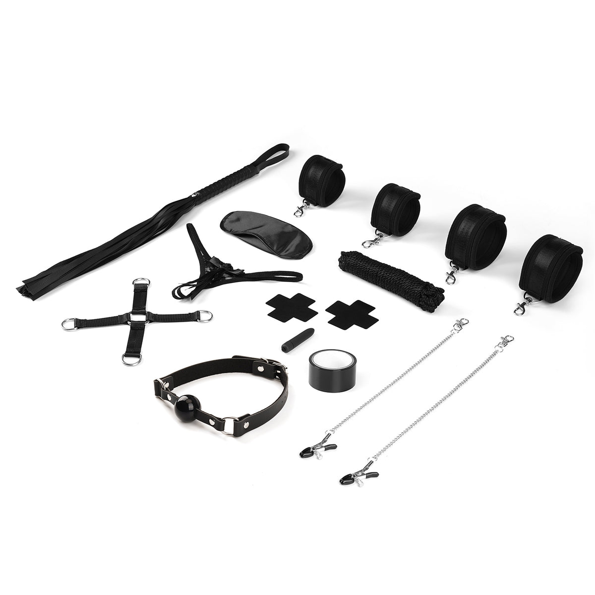 Bound You 12 Pieces Bdsm Kit Black Naughty Toy Emporium 1175